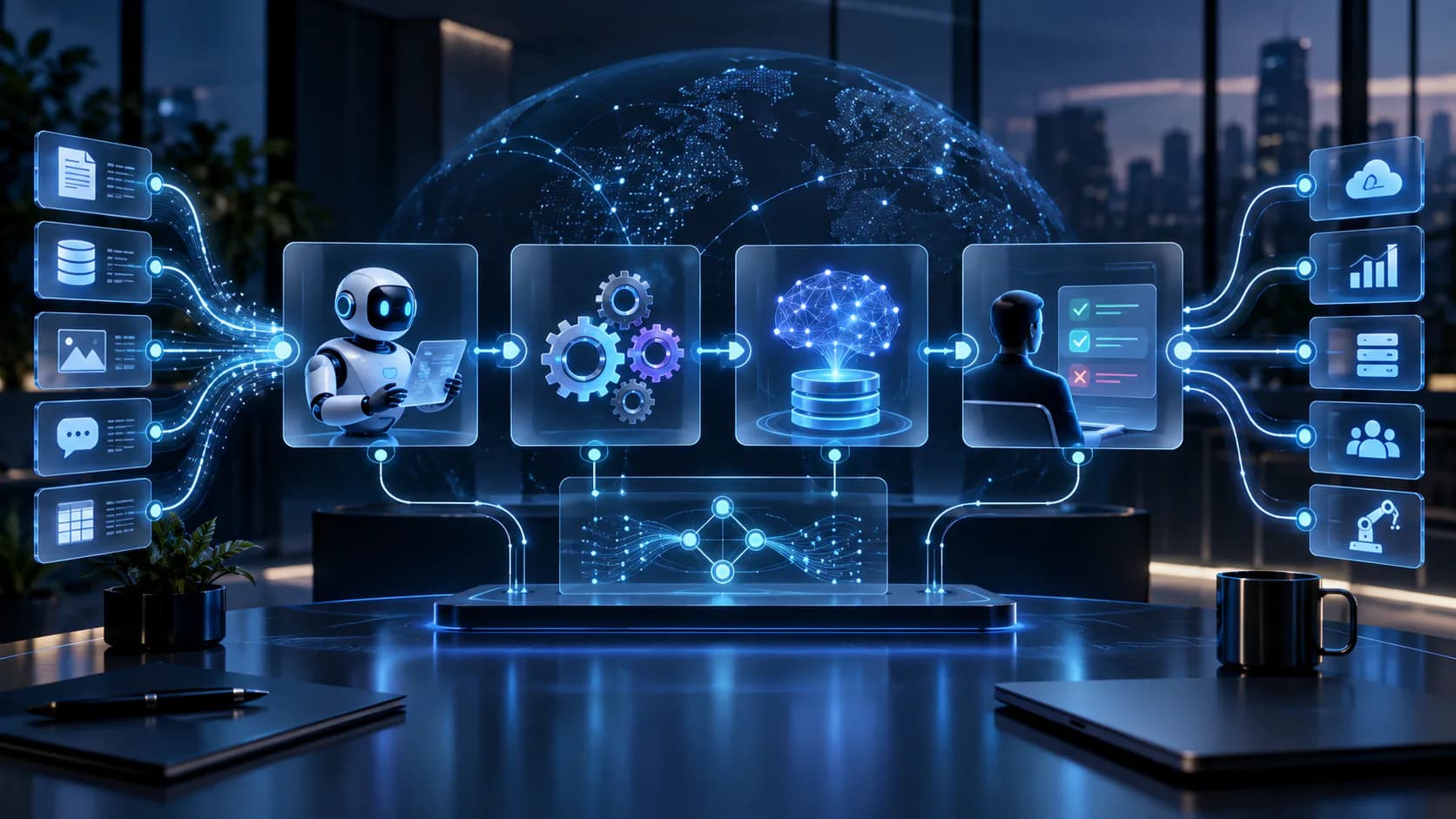 AI automation, agent, and connected workflow system for ai consulting