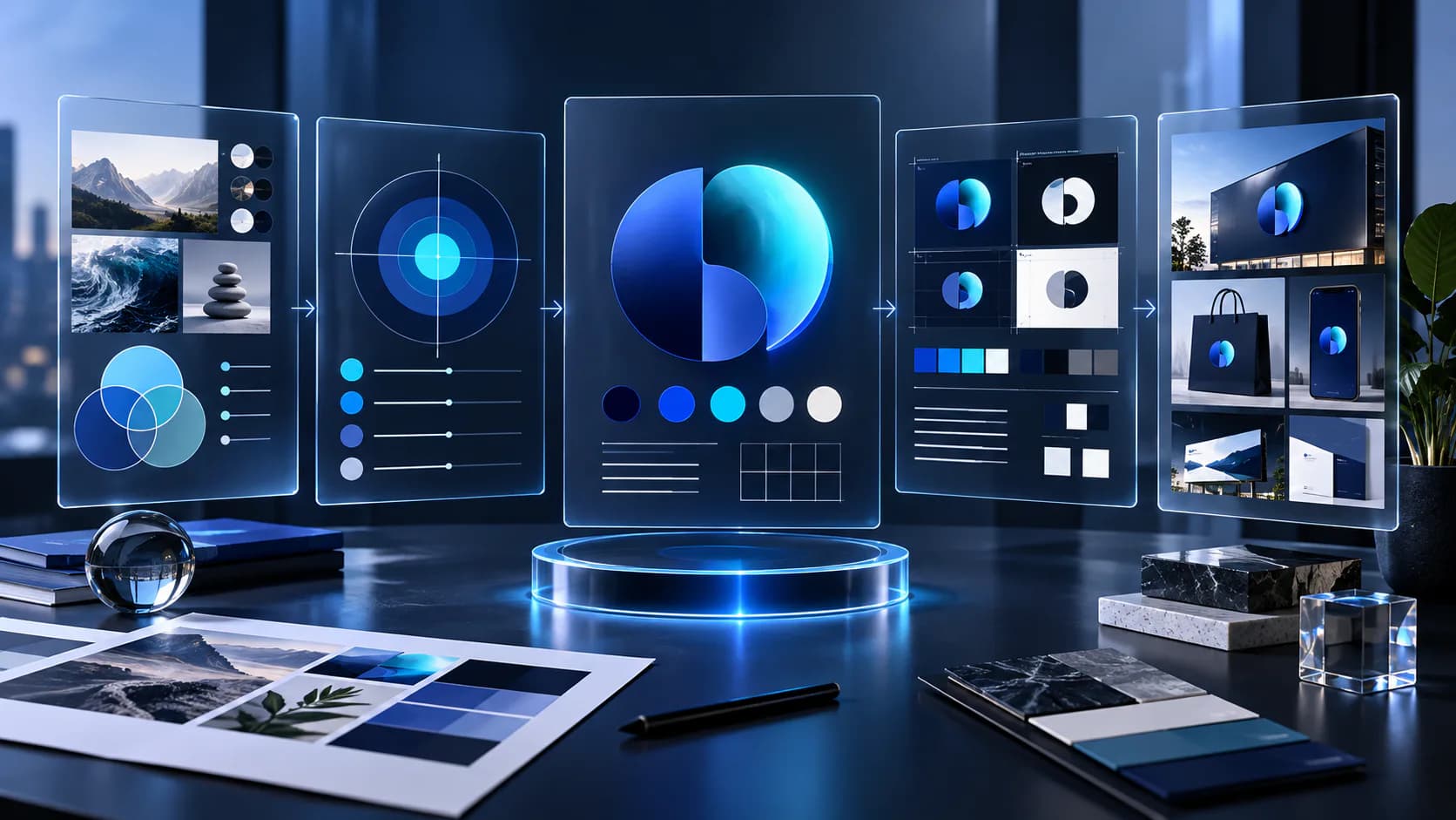 brand strategy, identity, and visual system workspace for brand strategy