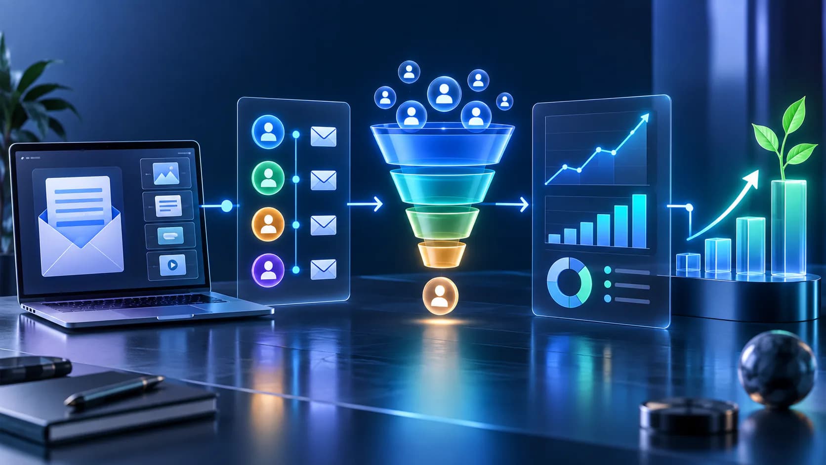 digital marketing campaign and growth analytics dashboard for email marketing