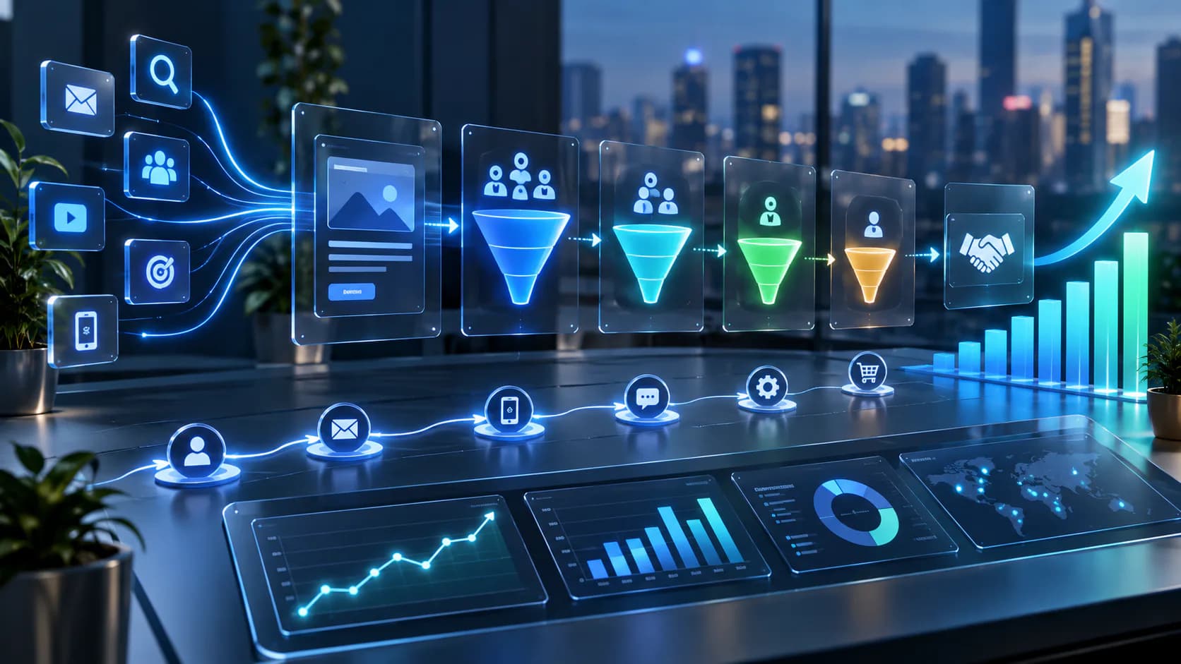 digital marketing campaign and growth analytics dashboard for lead generation