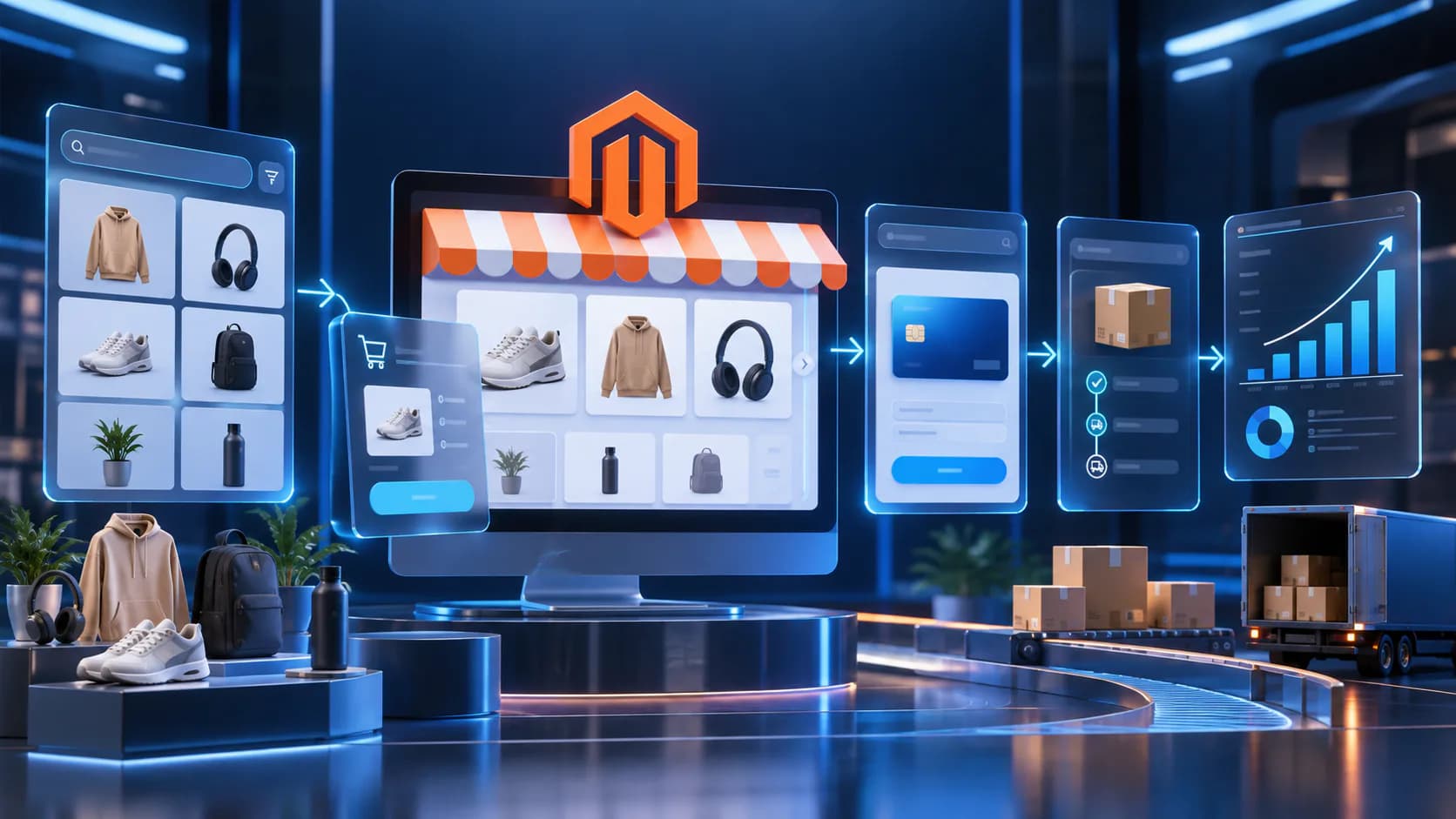 Magento enterprise catalog and order operations dashboard