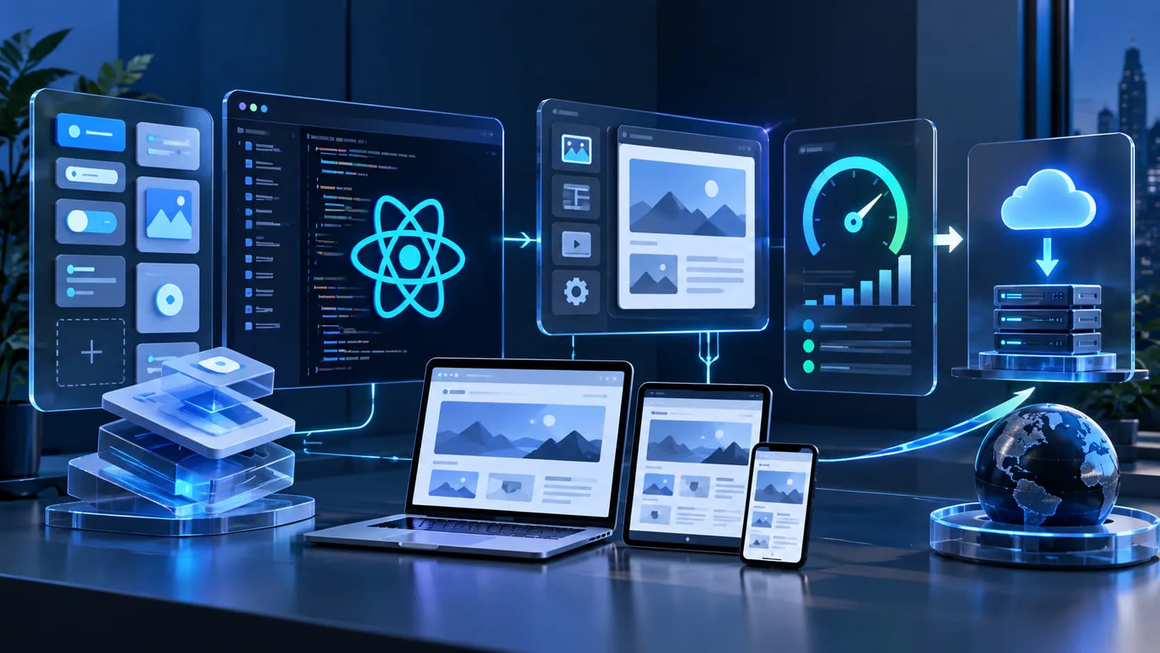 React component system and product interface workflow