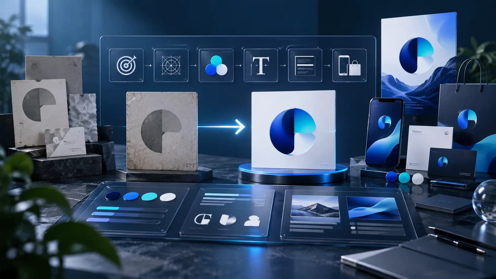brand strategy, identity, and visual system workspace for rebranding