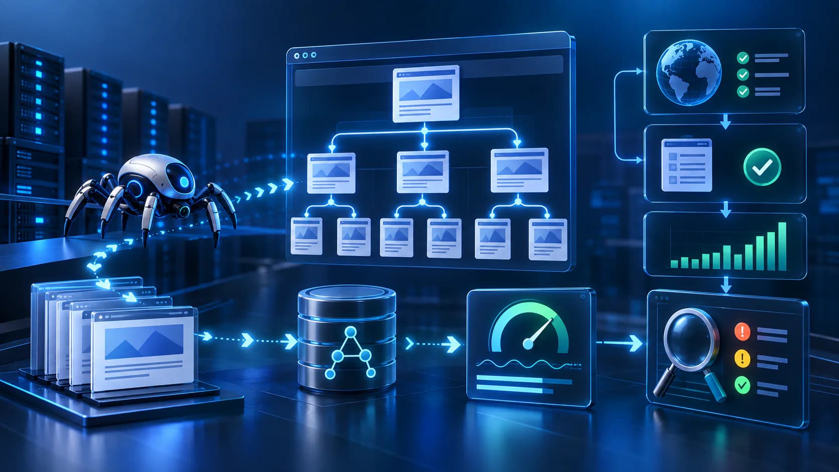 SEO search visibility and organic performance dashboard for technical seo
