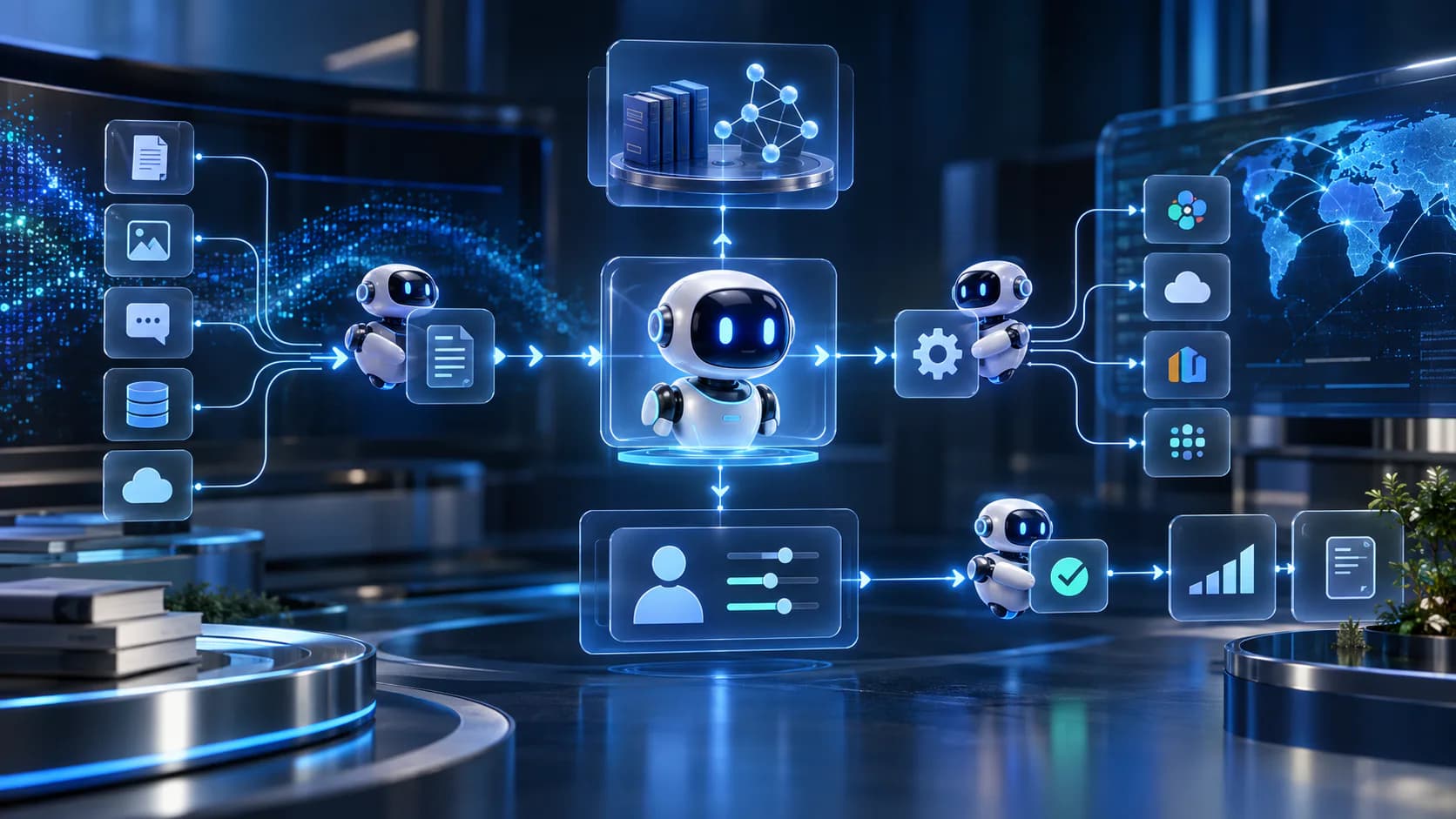 AI automation, agent, and connected workflow system for ai agents