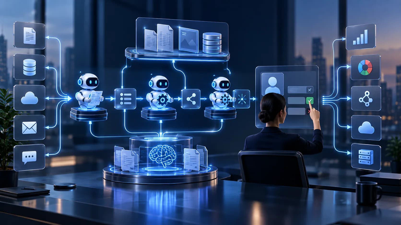 AI automation, agent, and connected workflow system for ai automation