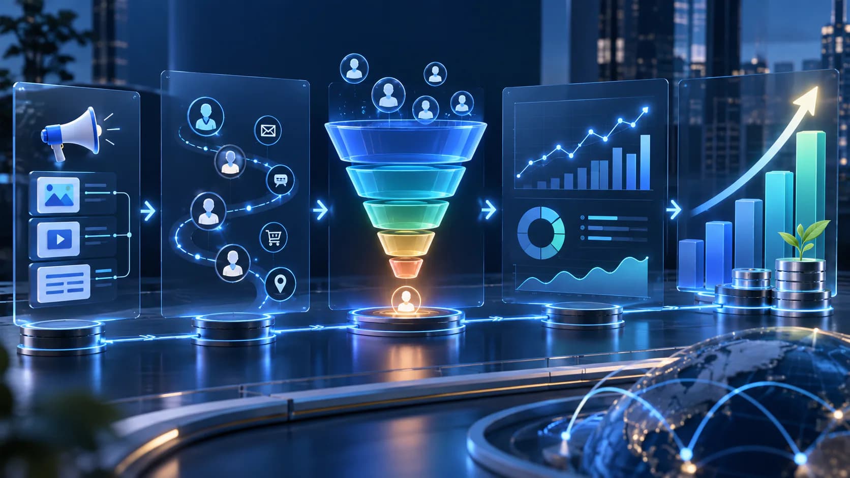 digital marketing campaign and growth analytics dashboard for analytics & reporting
