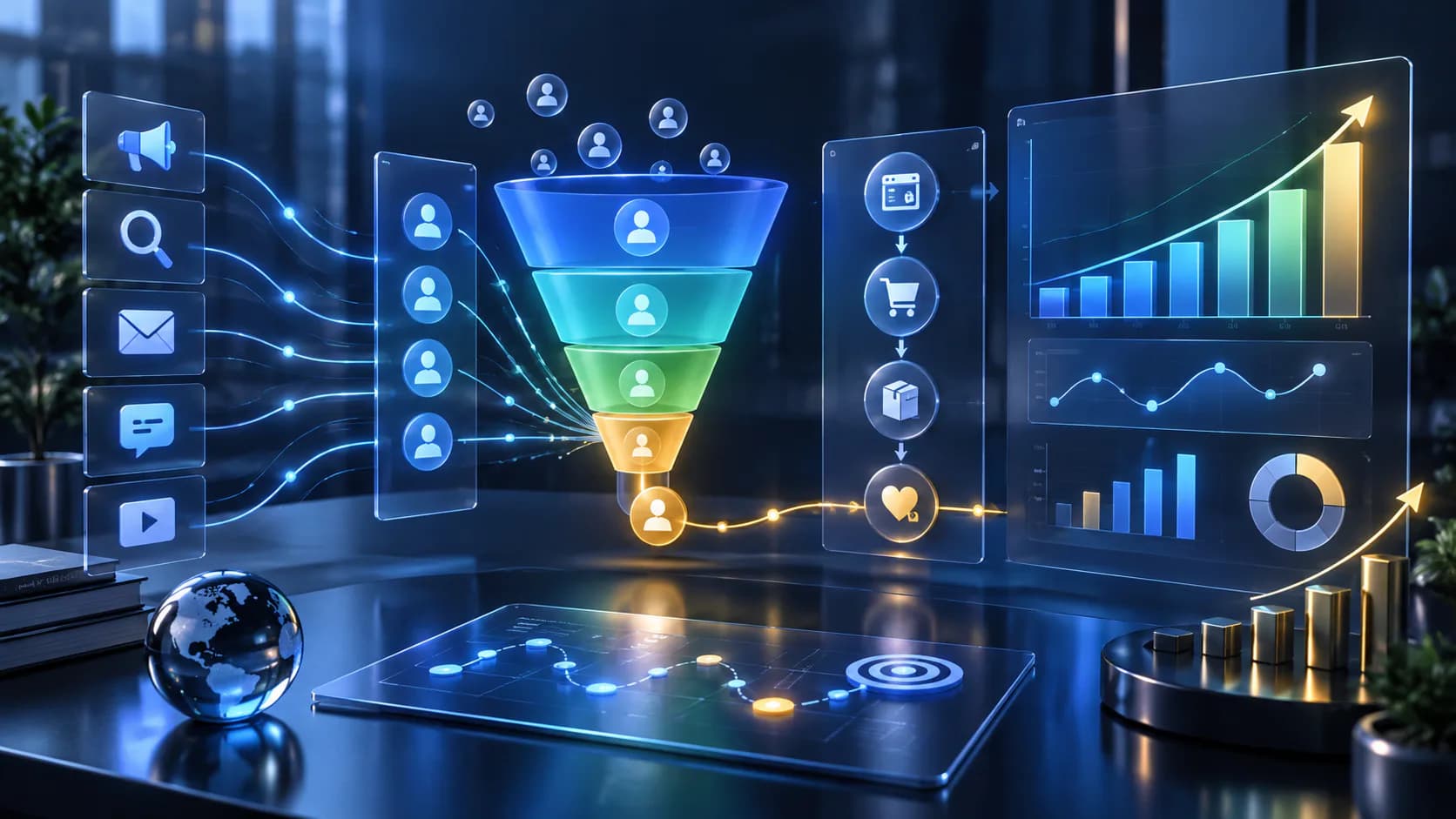 digital marketing campaign and growth analytics dashboard for conversion optimization