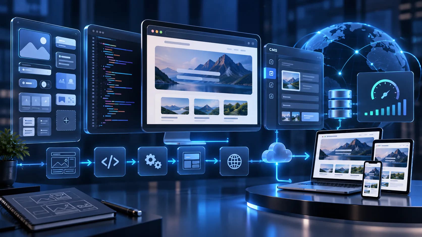 Custom website planning system with strategy, UX, content, and engineering layers