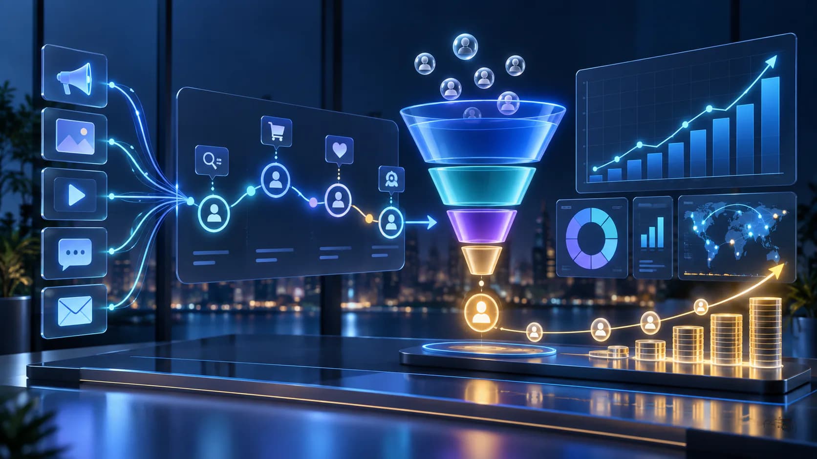 digital marketing campaign and growth analytics dashboard for digital strategy