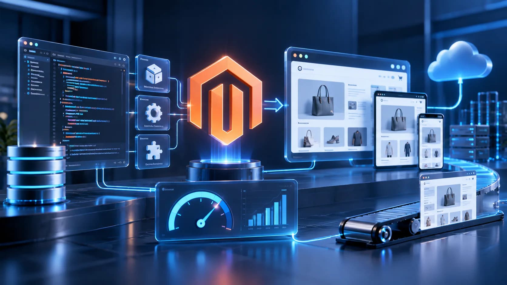 Magento enterprise commerce catalog and operations dashboard