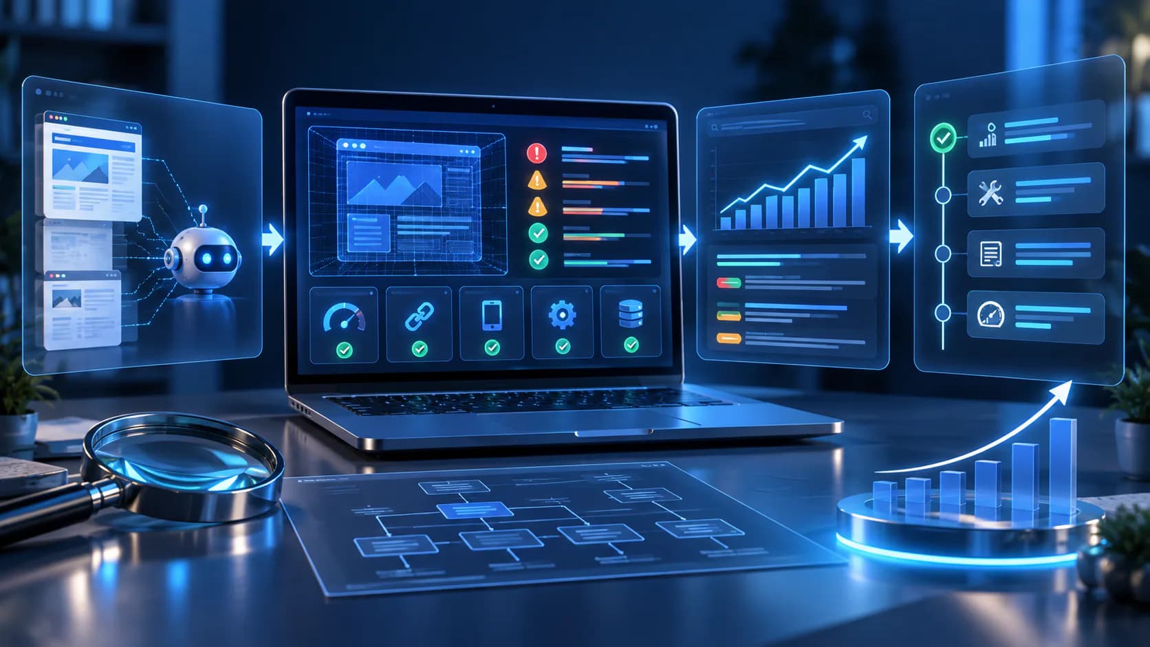 SEO search visibility and organic performance dashboard for seo audit