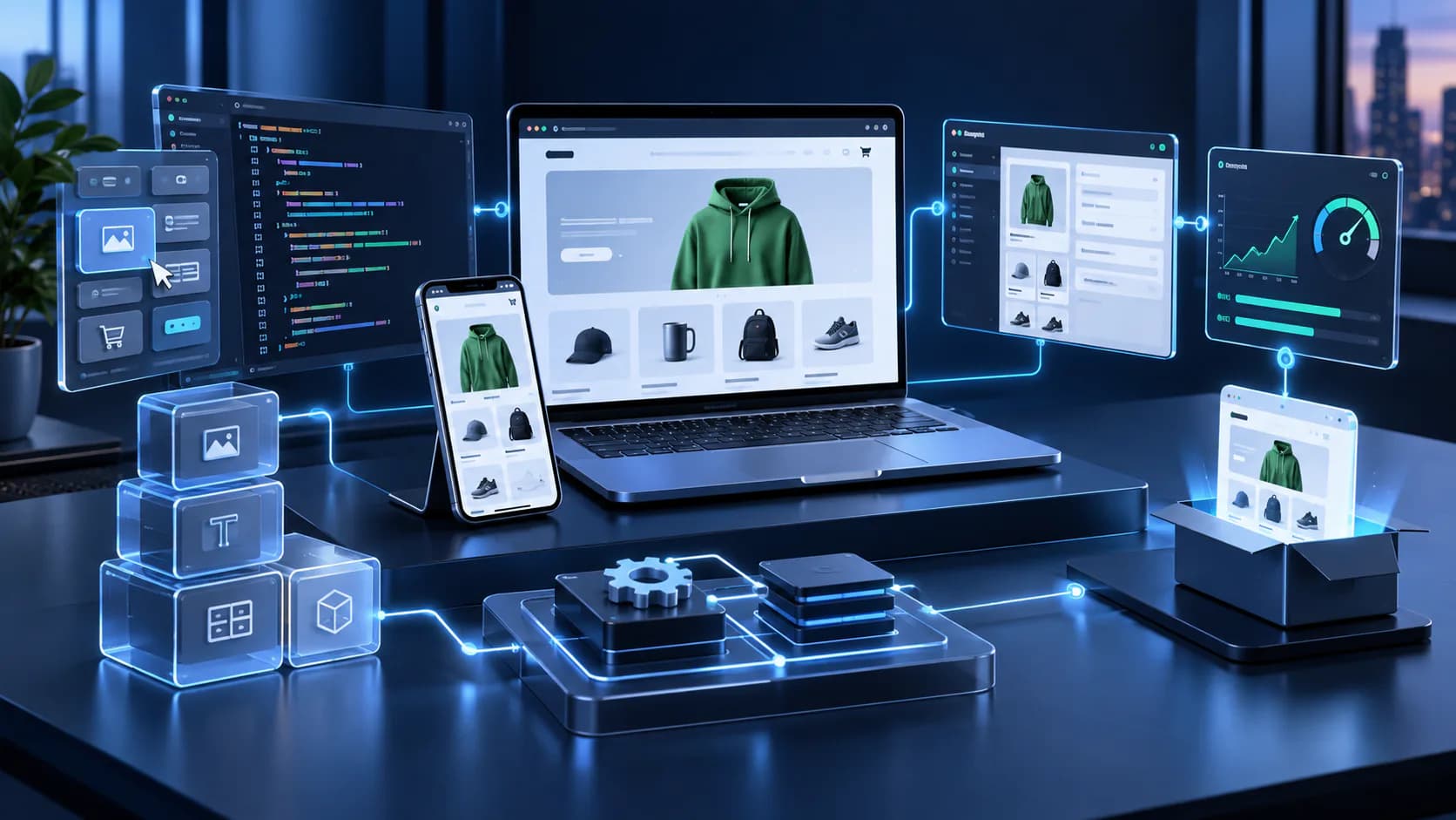 Shopify storefront and ecommerce conversion interface