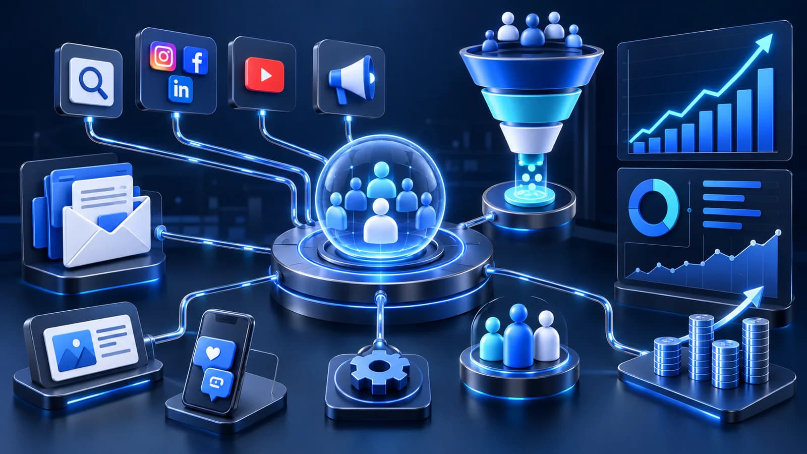 Digital growth dashboard and campaign performance insights